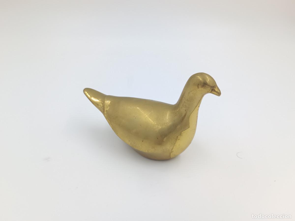 Vintage: Pato de lat&oacute;n dorado - Foto 1