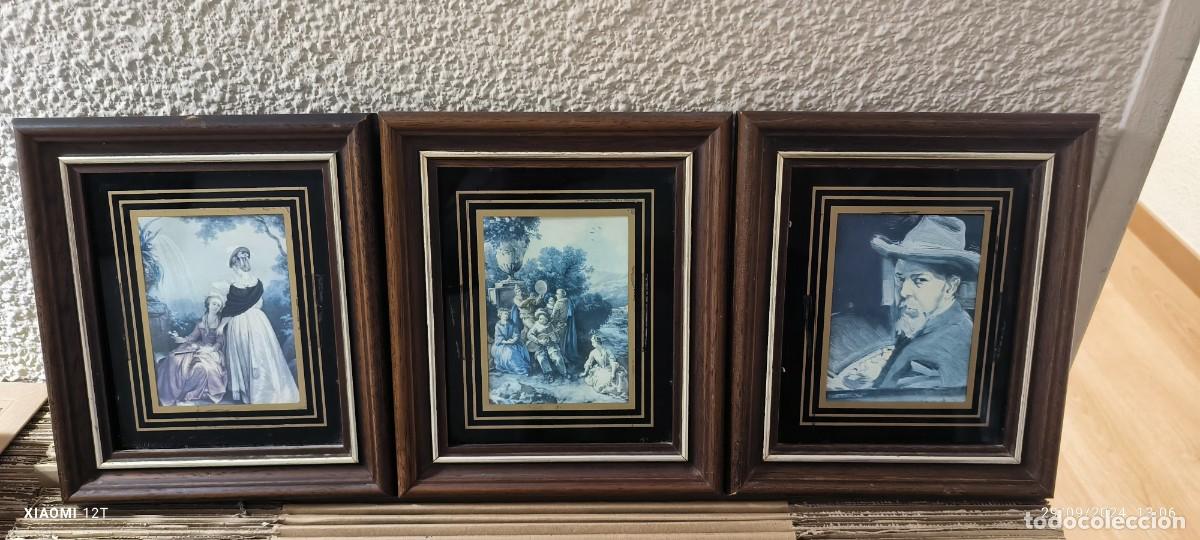 Vintage: LOTE 3 CUADRITOS 23 x 20 cm