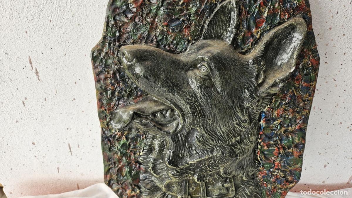 Vintage: placa de cabeza de perro - Foto 2