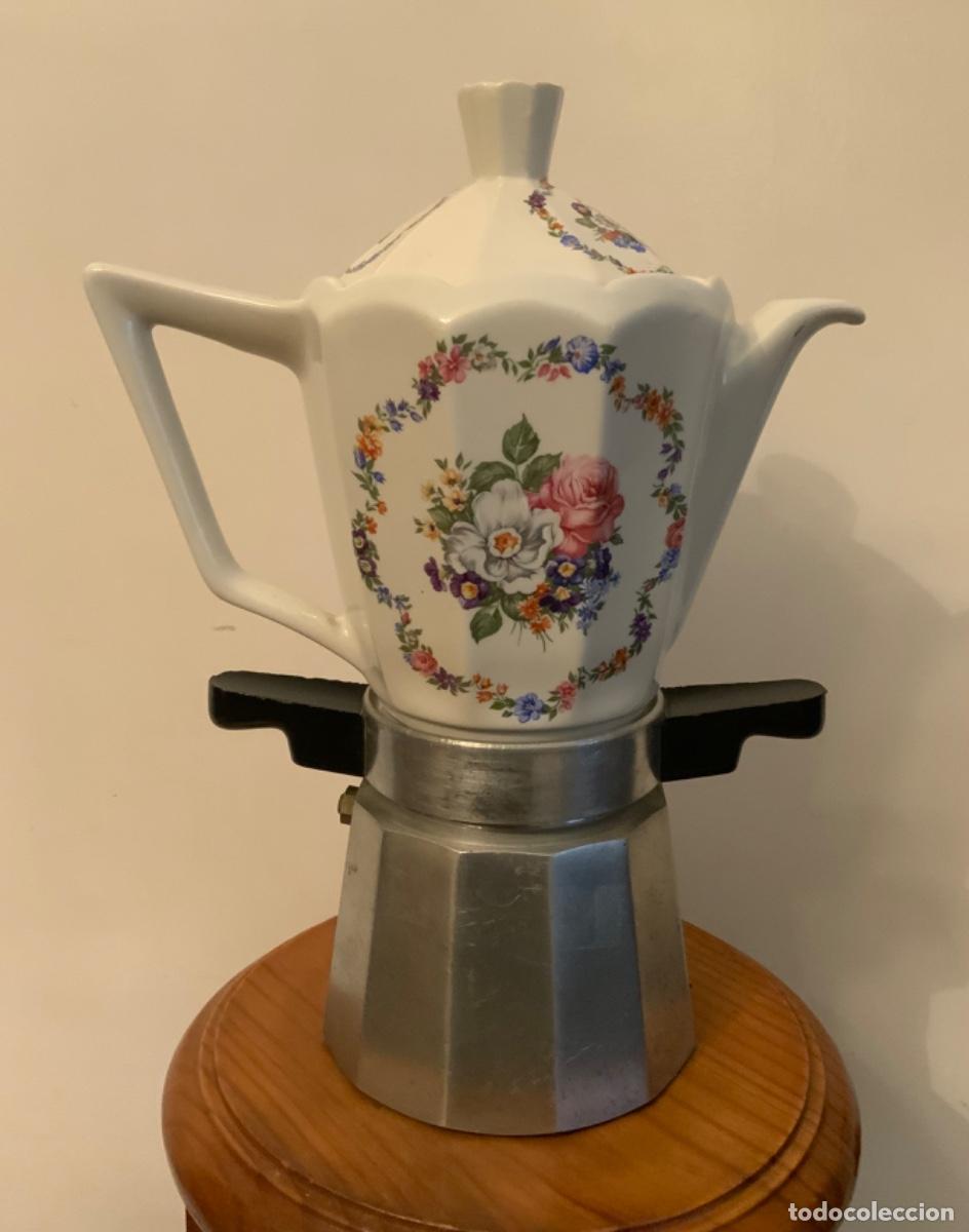 Vintage: ANTIGUA CAFETERA EXPR&Eacute;S ALUMINIO Y LOZA - Foto 10
