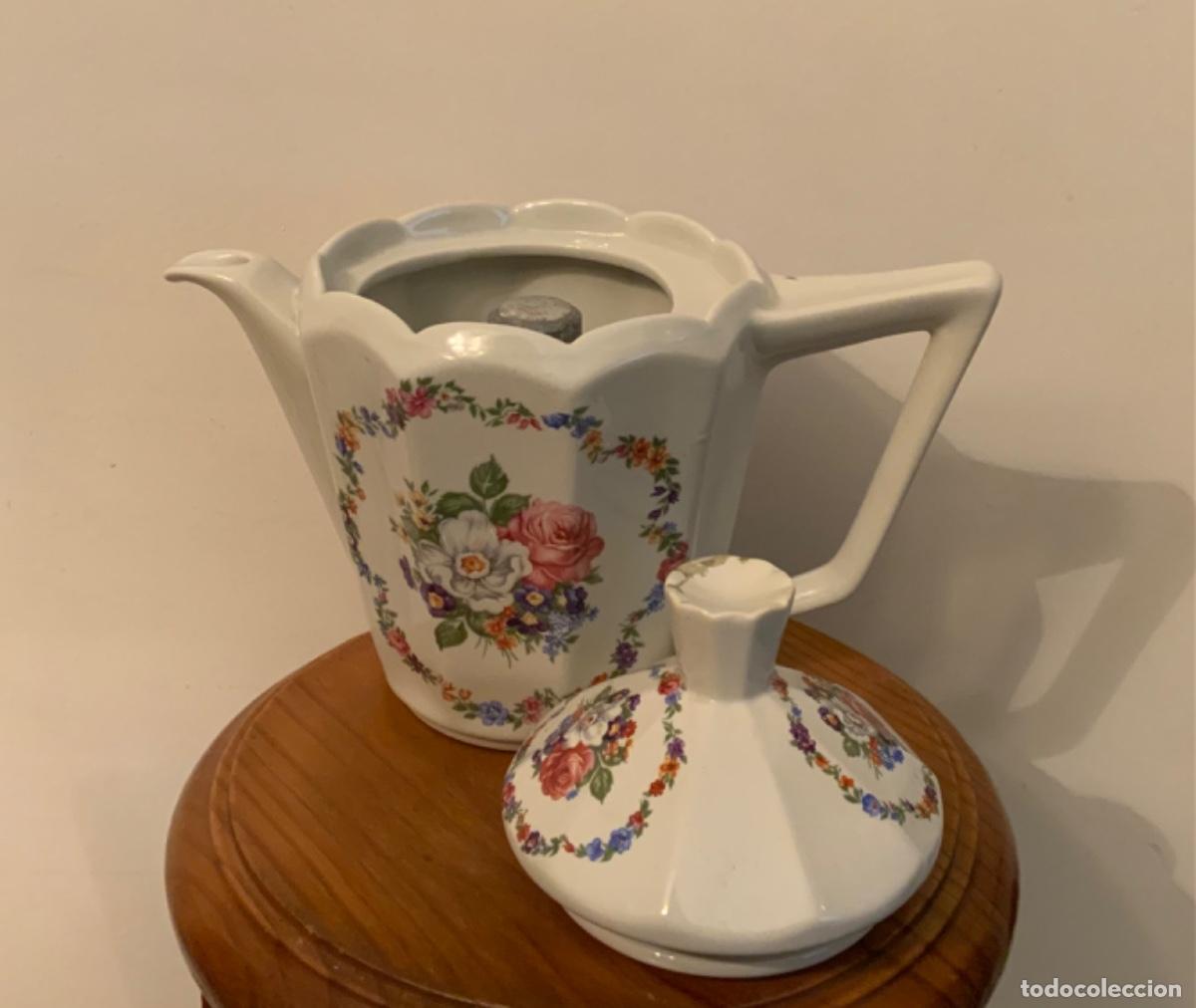Vintage: ANTIGUA CAFETERA EXPR&Eacute;S ALUMINIO Y LOZA - Foto 18