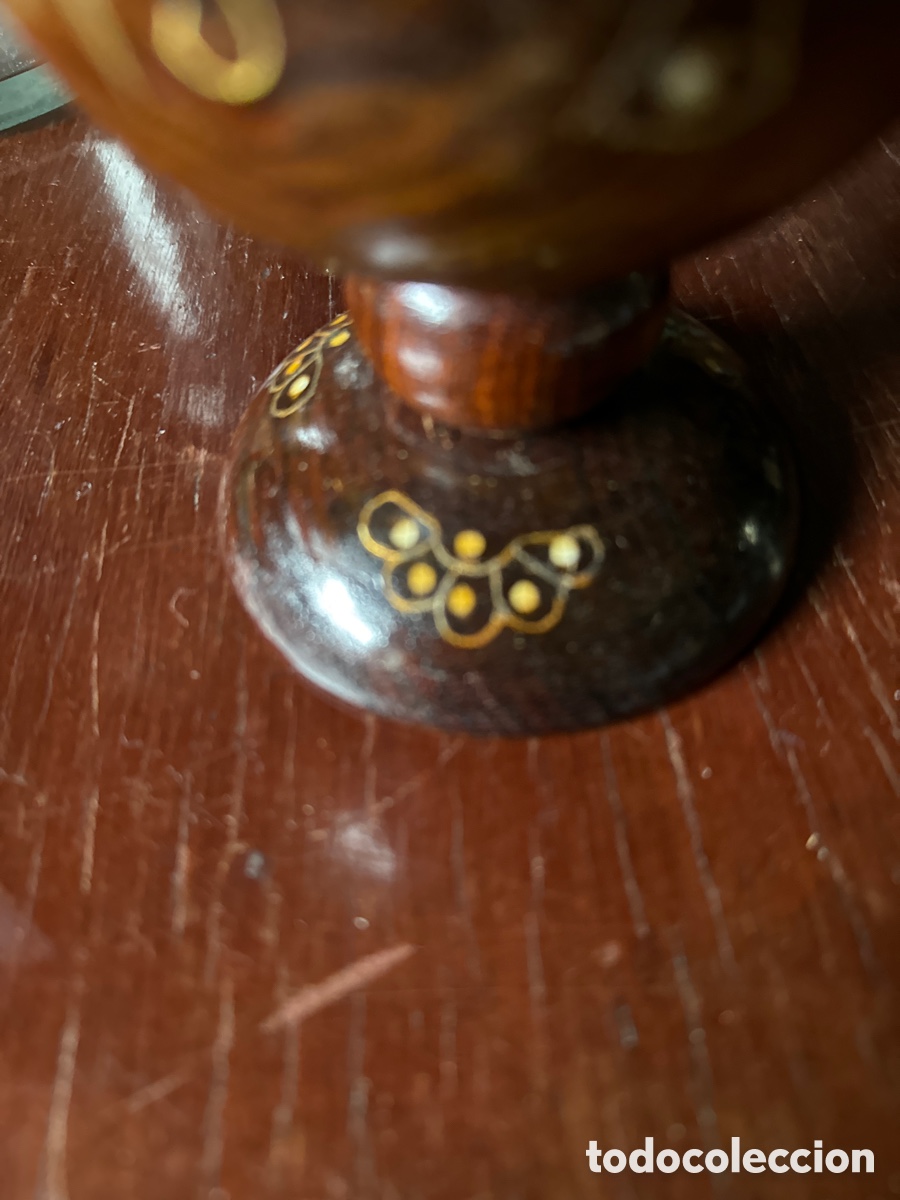 Vintage: Copa de madera con decoraci&oacute;n - Foto 3