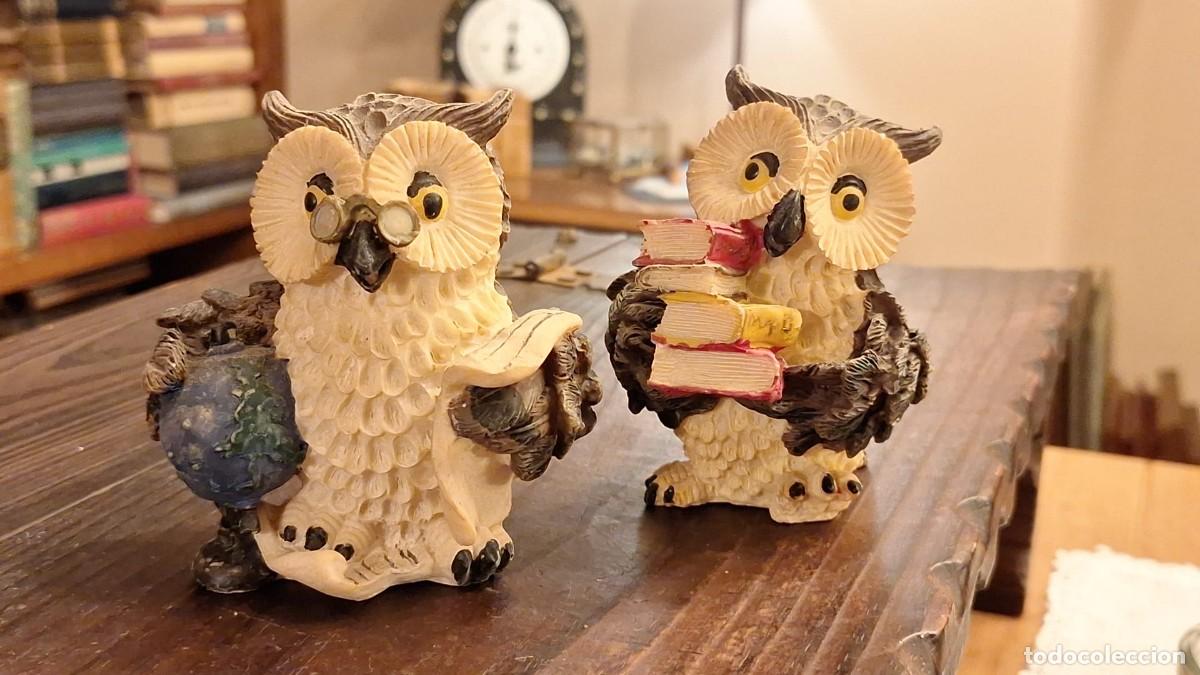 Vintage: Dos B&uacute;hos Sabios 9,00 cm. de Alto