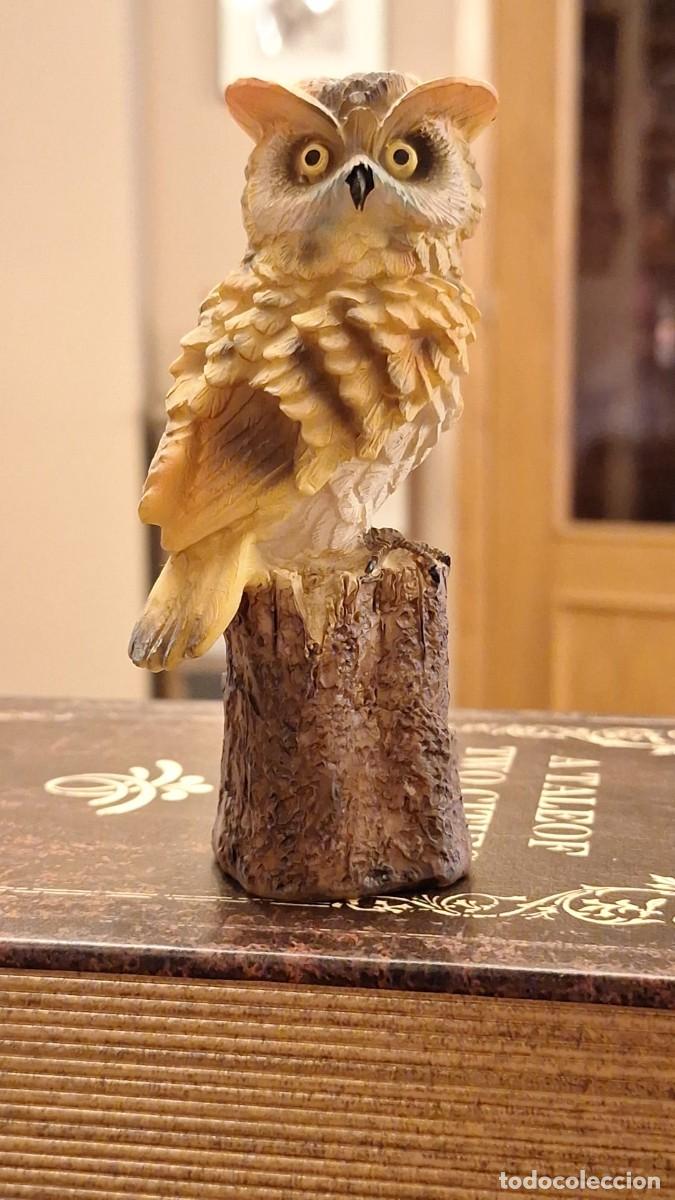 Vintage: B&uacute;ho en Tronco de &Aacute;rbol 10,50 cm. de alto