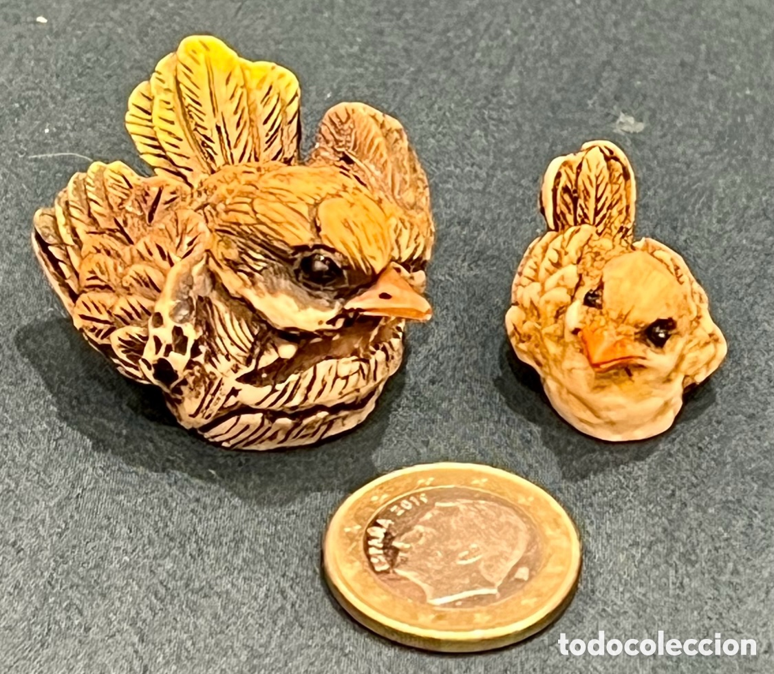 Vintage: Figuras. Pajaros. Resina. A&ntilde;os 80.