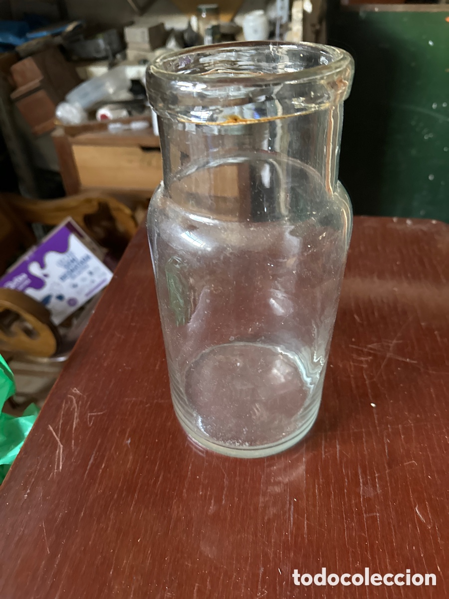 Vintage: Frasco de cristal de gran tama&ntilde;o