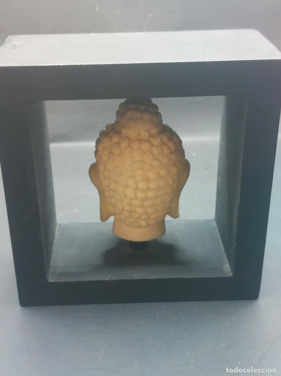 Vintage: CABEZA DE BUDA EN SOPORTE DE MADERA - Foto 3