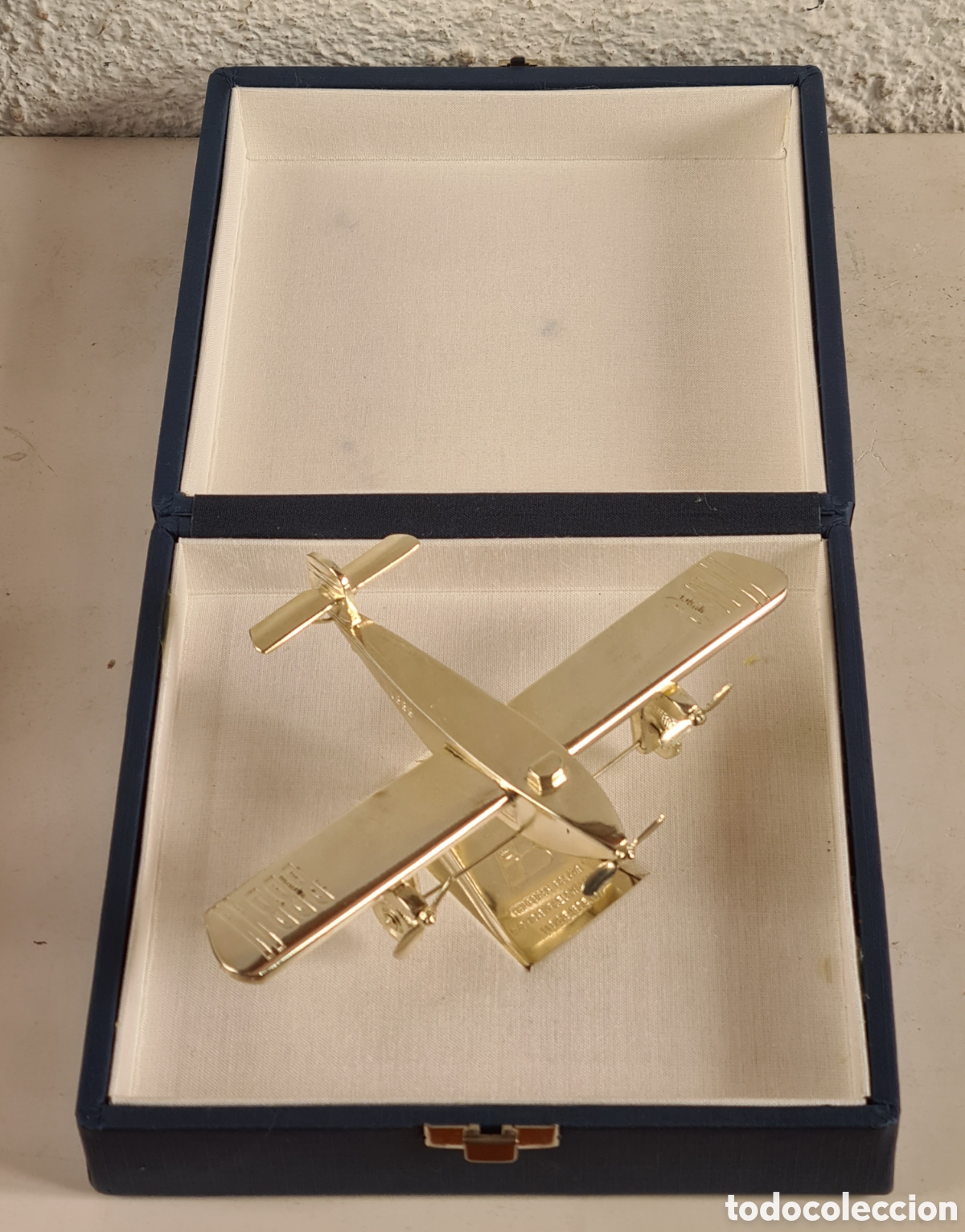 Vintage: R&eacute;plica 1er Avi&oacute;n Iberia Viaje Comercial Rohrbach Roland Madrid Barcelona 1927 - Aviaci&oacute;n Decoraci&oacute;n