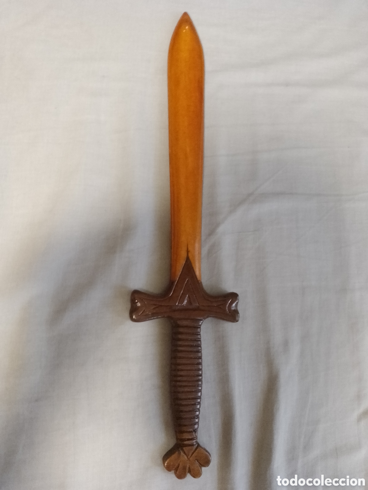 Vintage: ESPADA DE MADERA HECHA A MANO - Foto 1