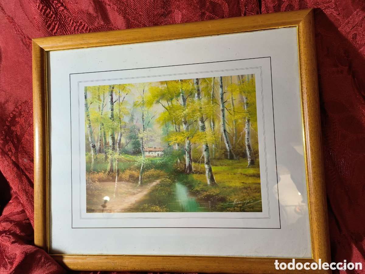 Vintage: Cuadro con l&aacute;mina paisaje - Foto 1