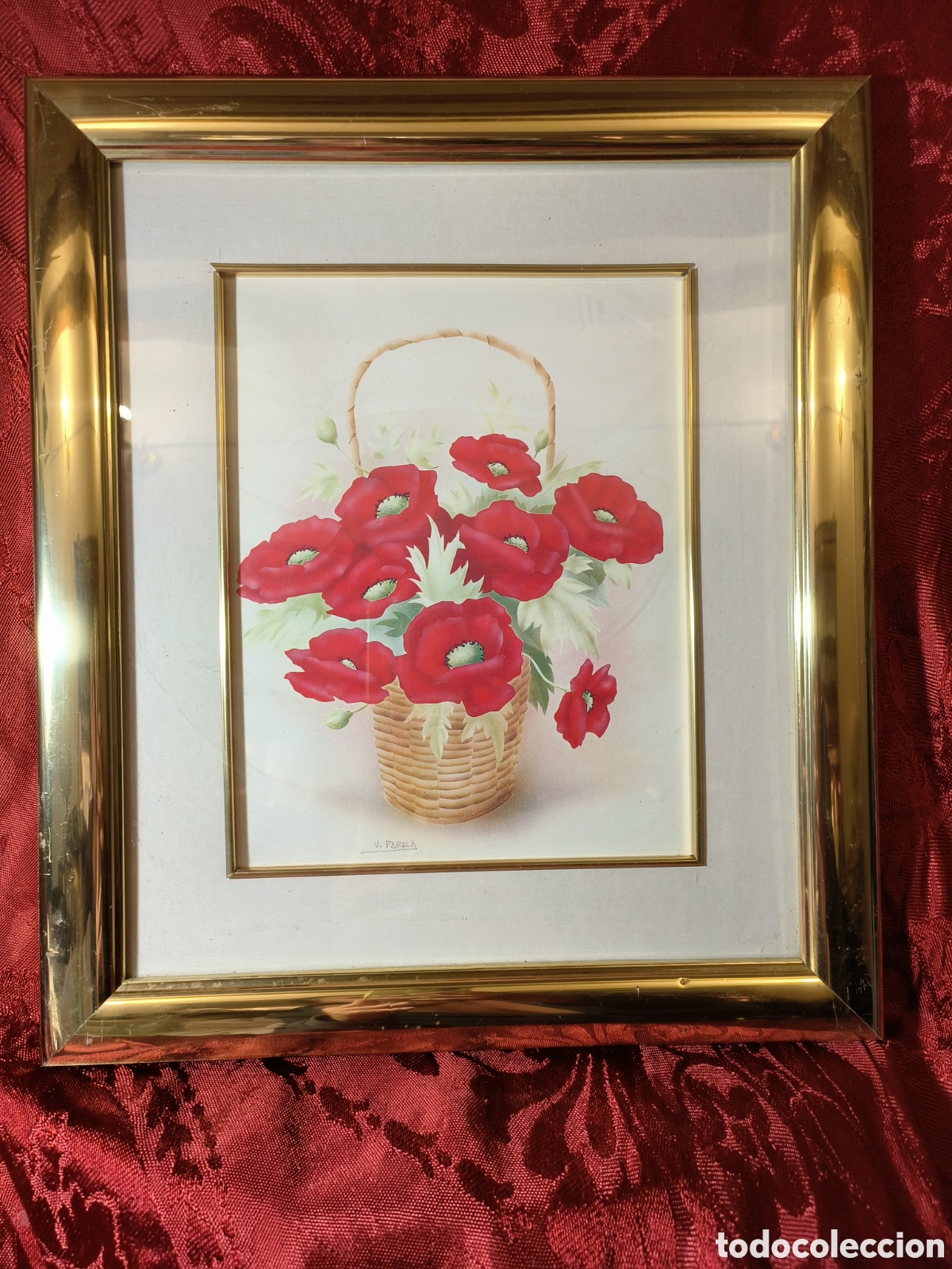 Vintage: Cuadro Flores vintage - Foto 1