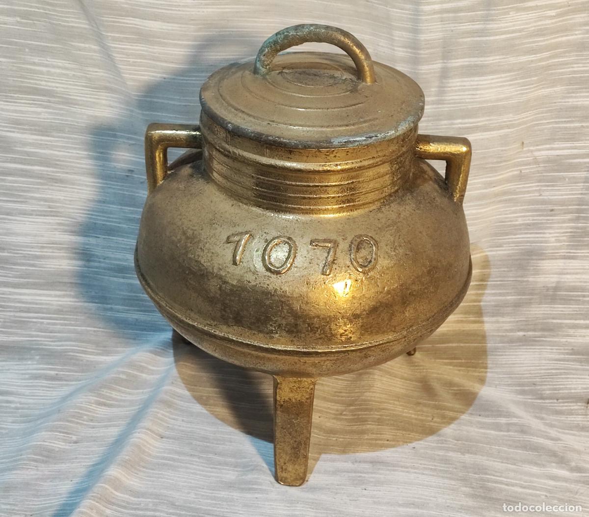Vintage: OLLA GALLEGA DE BRONCE, PESA 5,5 KLG. - Foto 2