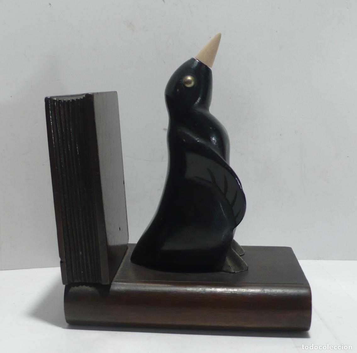Vintage: TALLA DE PINGUINO EN MADERA - Foto 2