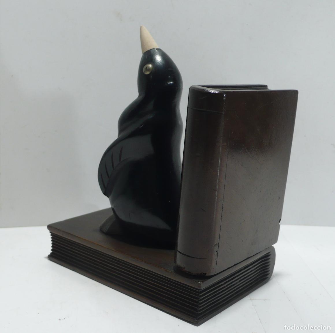 Vintage: TALLA DE PINGUINO EN MADERA - Foto 3