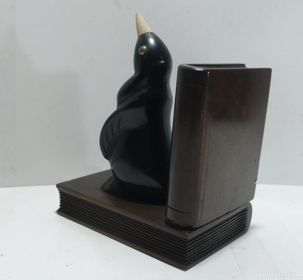 Vintage: TALLA DE PINGUINO EN MADERA - Foto 4