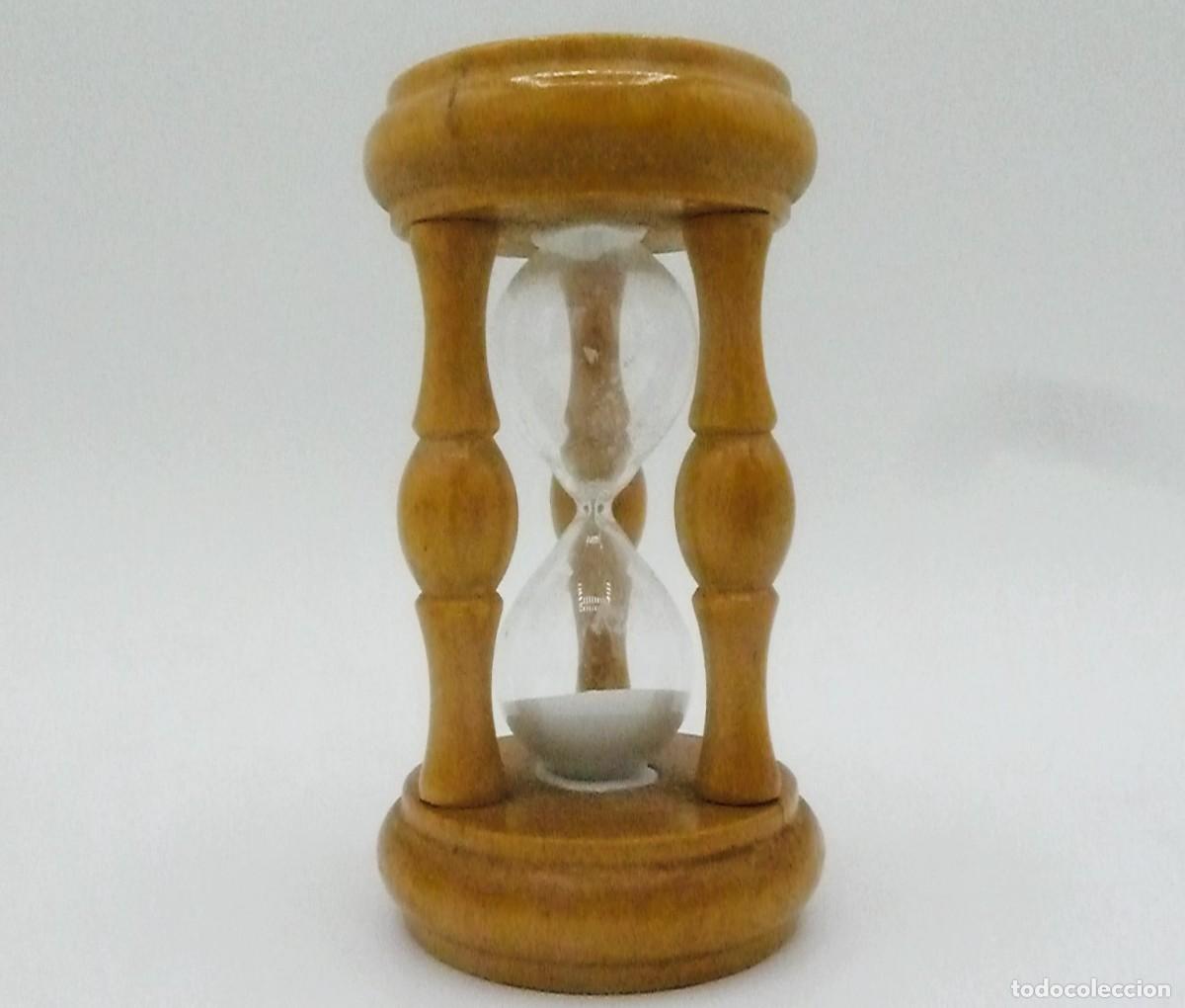 Vintage: Reloj de arena. Madera - Foto 2