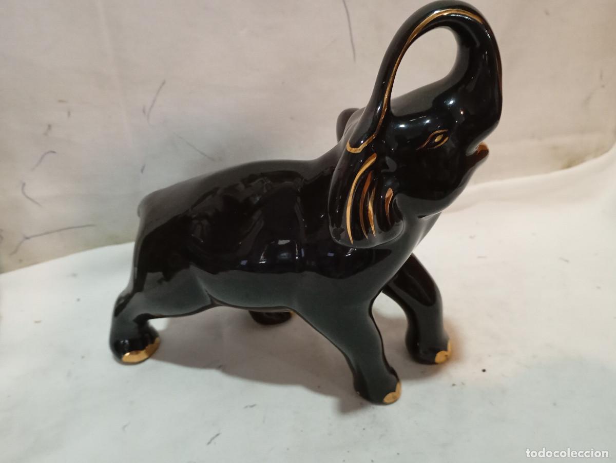 Vintage: elefante de ceramica negra - Foto 3