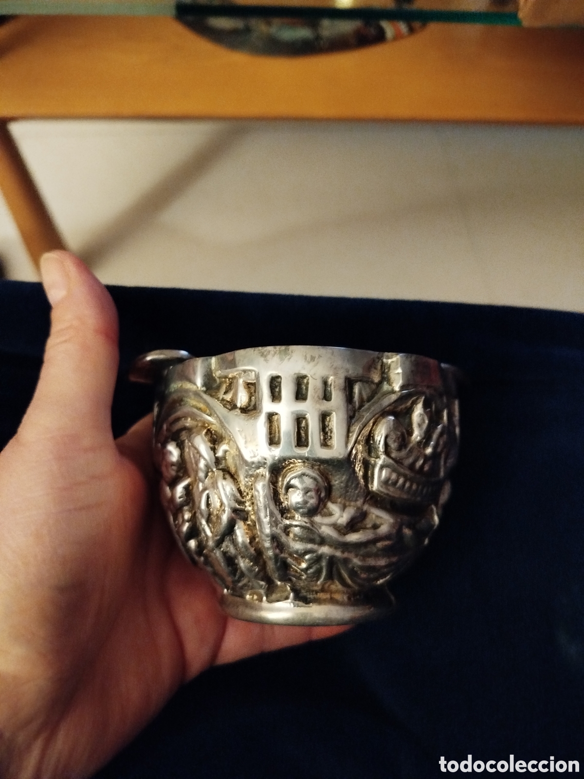Vintage: Cenicero plateado forma de mortero - Foto 3