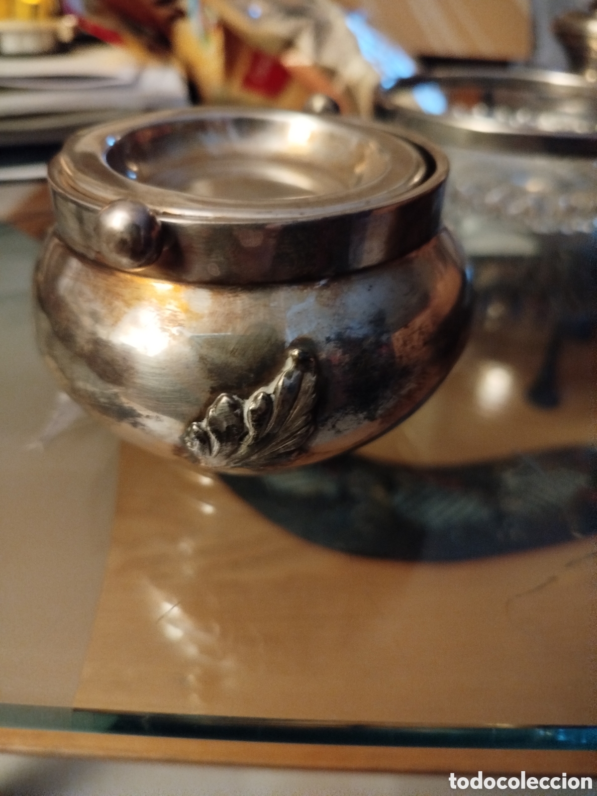 Vintage: Cenicero,cuenco plateado o de alpaca