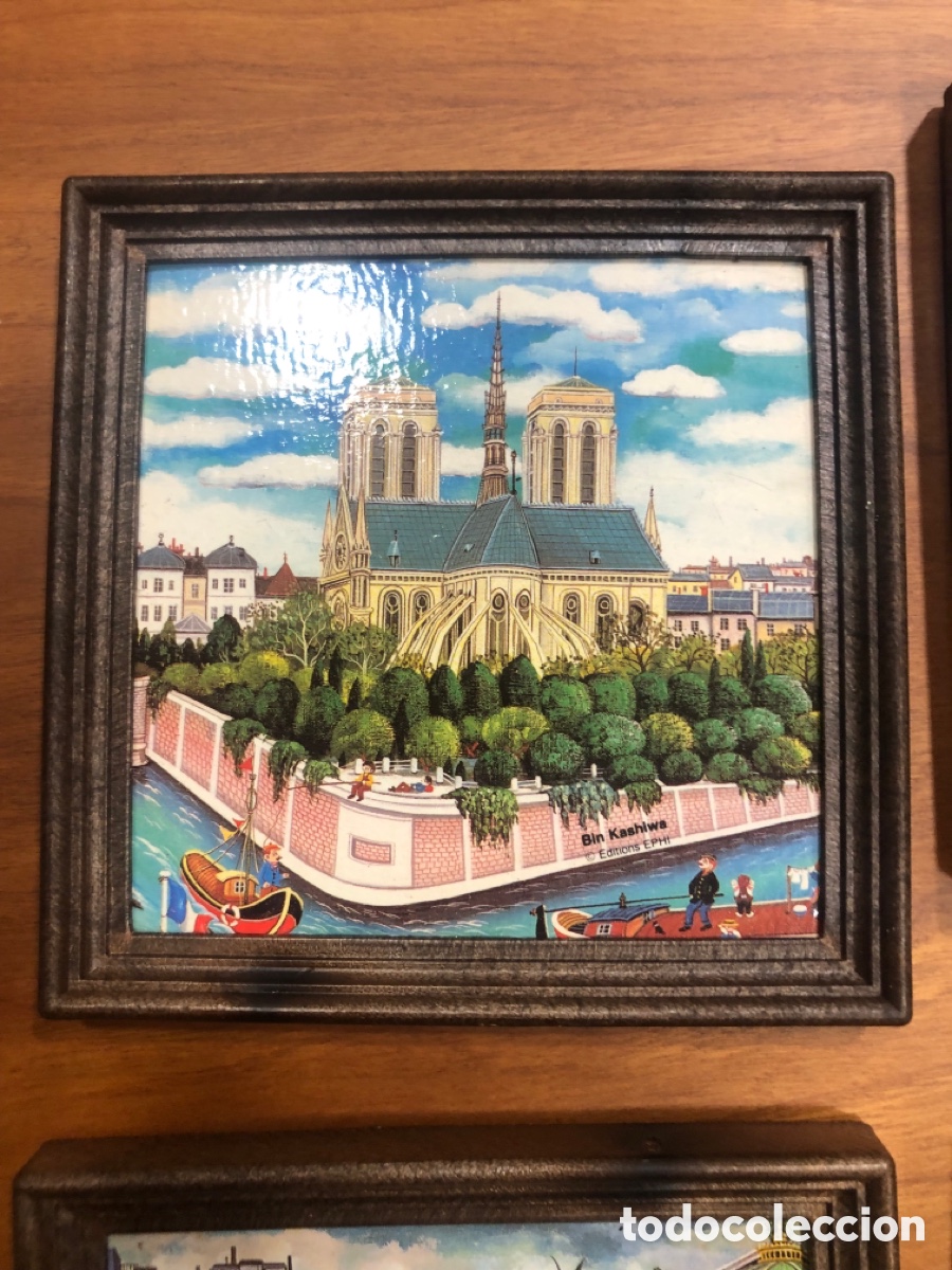 Vintage: Posavasos Par&iacute;s set de 6 con caja - Foto 4