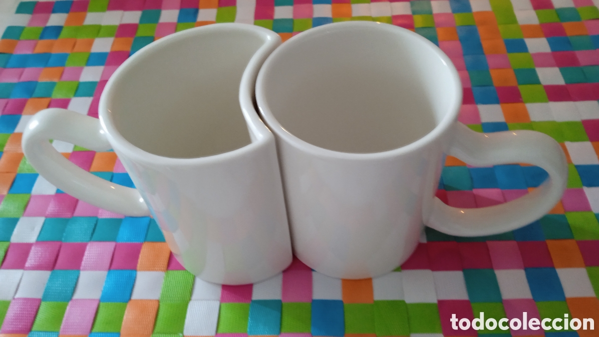 Vintage: Tazas complementarias con dibujo coraz&oacute;n. - Foto 8