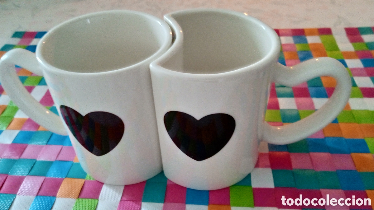 Vintage: Tazas complementarias con dibujo coraz&oacute;n. - Foto 10