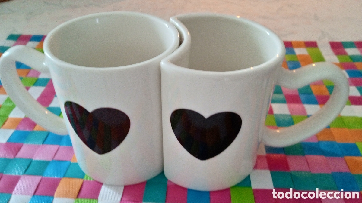 Vintage: Tazas complementarias con dibujo coraz&oacute;n. - Foto 11