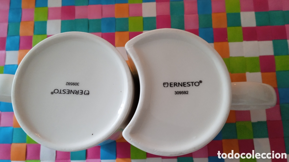 Vintage: Tazas complementarias con dibujo coraz&oacute;n. - Foto 13