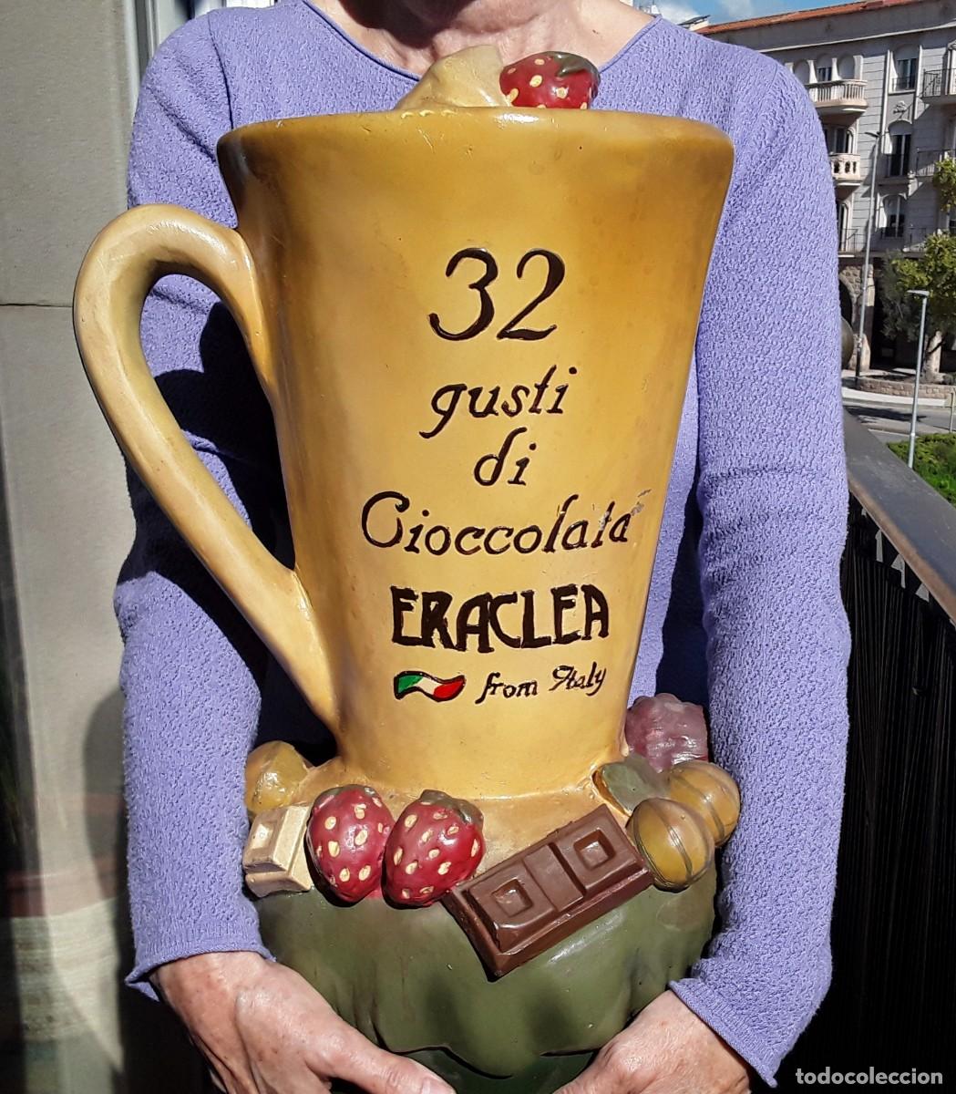 Vintage: Chocolate ERACLEA. ITALIA. Gran taza publicidad . Muy antigua. Perfecto estado