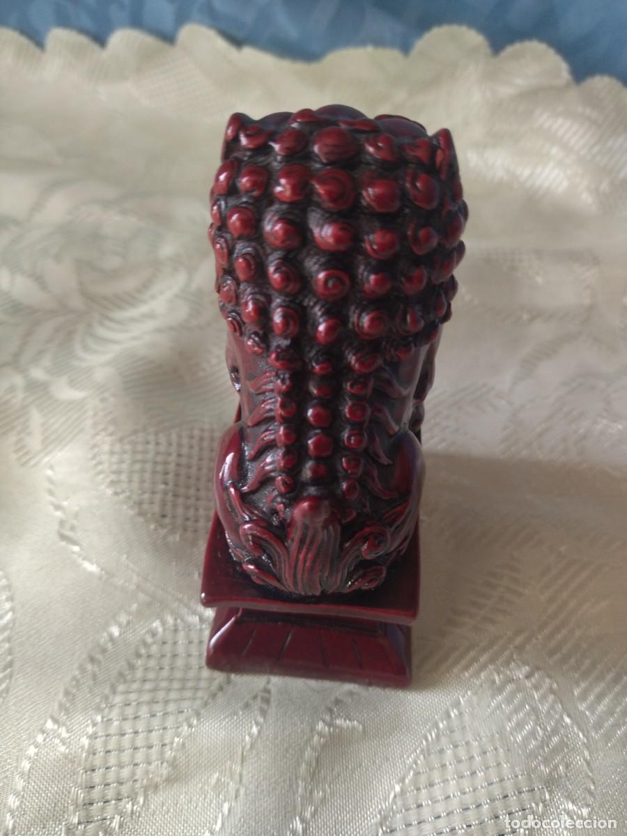 Vintage: Bonito perro de f&oacute; drag&oacute;n protector chino de resina. - Foto 7