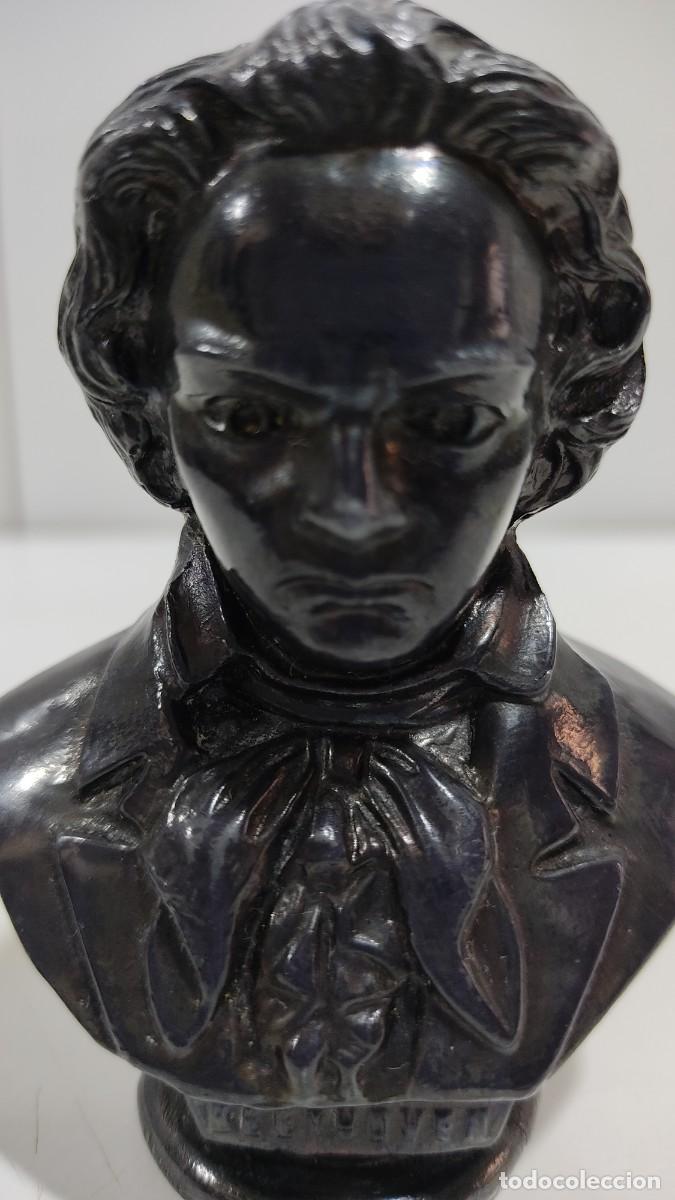 Vintage: 258 BUSTO DE BETHOVEN DE PLOMO O ESTA&Ntilde;O - Foto 4