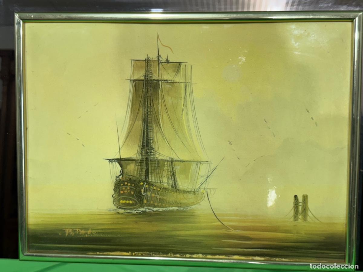 Vintage: CUADRO ESMALTADO FIRMADO - Foto 2