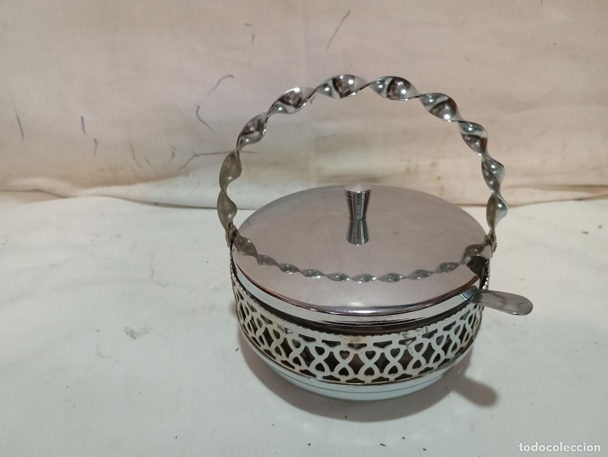 Vintage: azucarero de metal plateado - Foto 2
