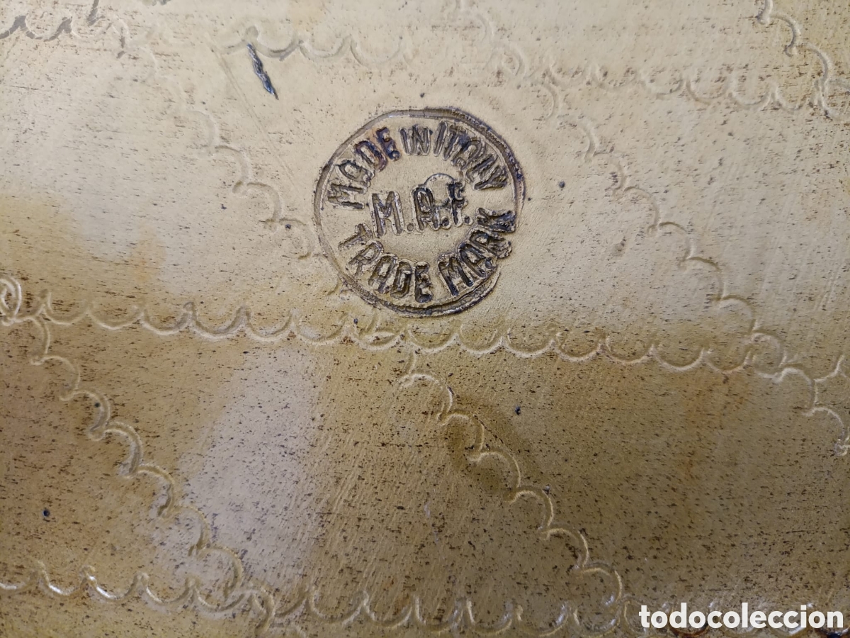 Vintage: Antigua bandeja Florentina - Foto 4