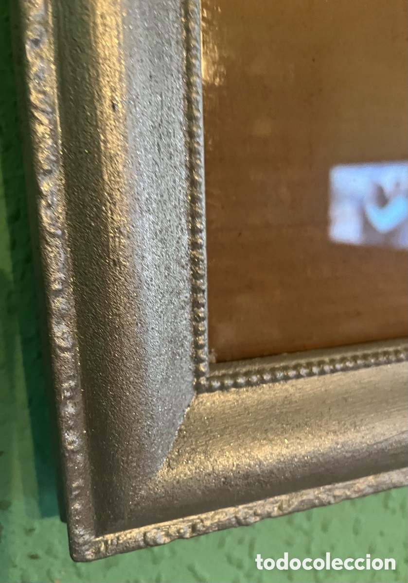 Vintage: MARCO DE MADERA CON CRISTAL 58 x 48 cm - Foto 8