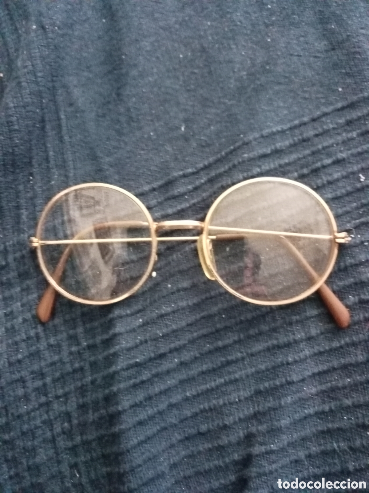 Vintage: Gafas redondas doradas graduadas - Foto 1