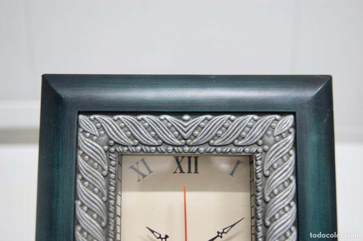 Vintage: Reloj sobremesa verde y esta&ntilde;o - Foto 4