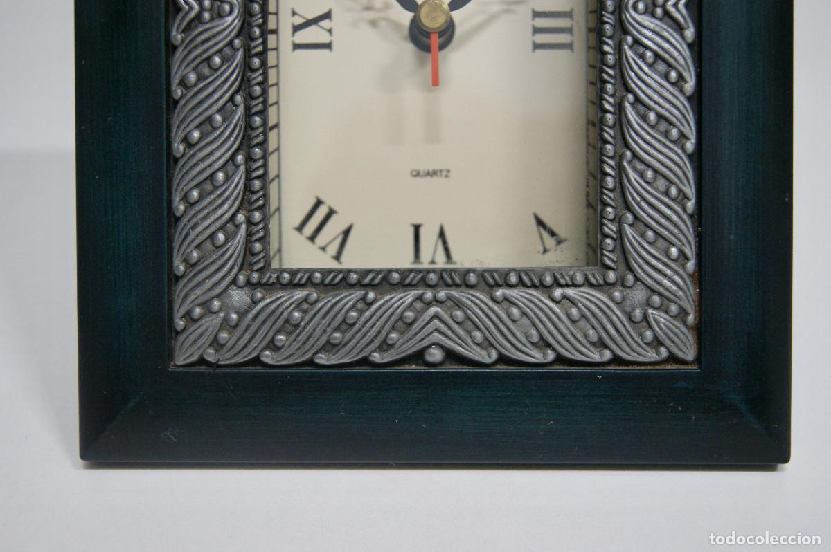 Vintage: Reloj sobremesa verde y esta&ntilde;o - Foto 5