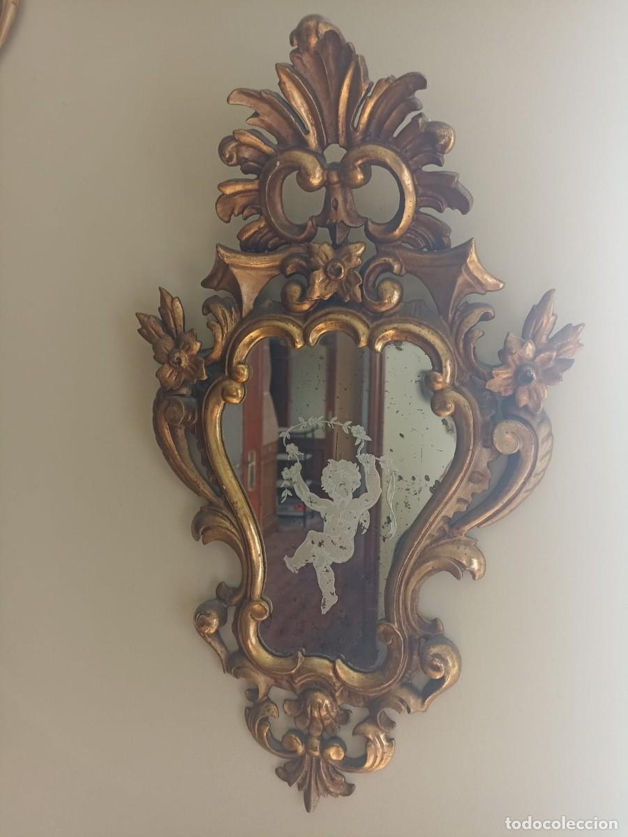 Vintage: Pareja de Cornucopias con pan de oro - Foto 1