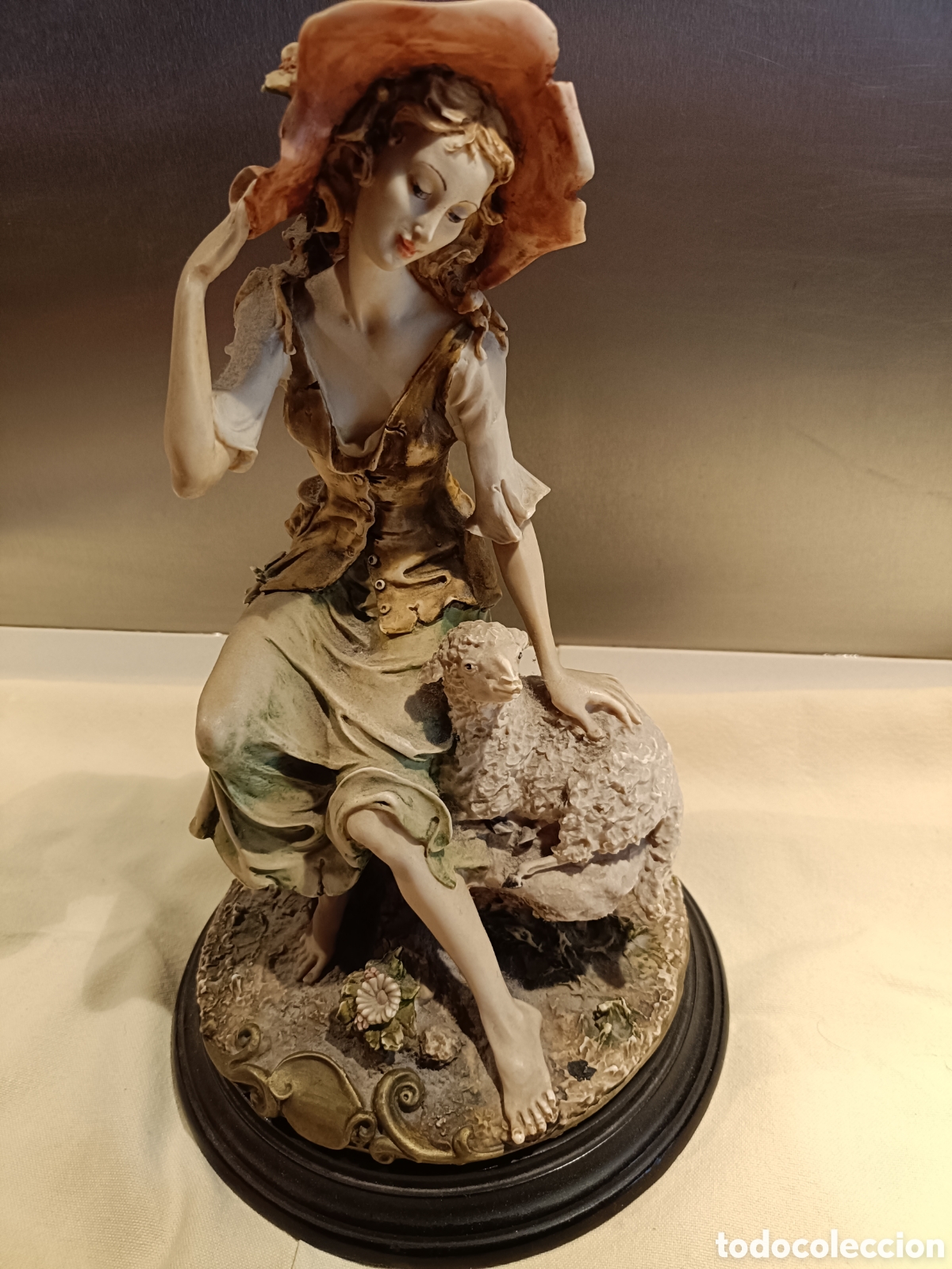 Vintage: Figura de campesina a&ntilde;os 70