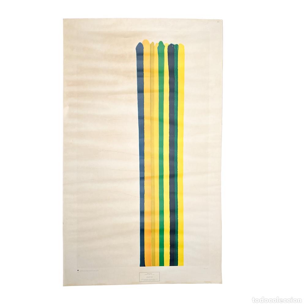 Vintage: L&aacute;mina Color Line de Morris Louis, 1961. New York Graphic Society, 1972