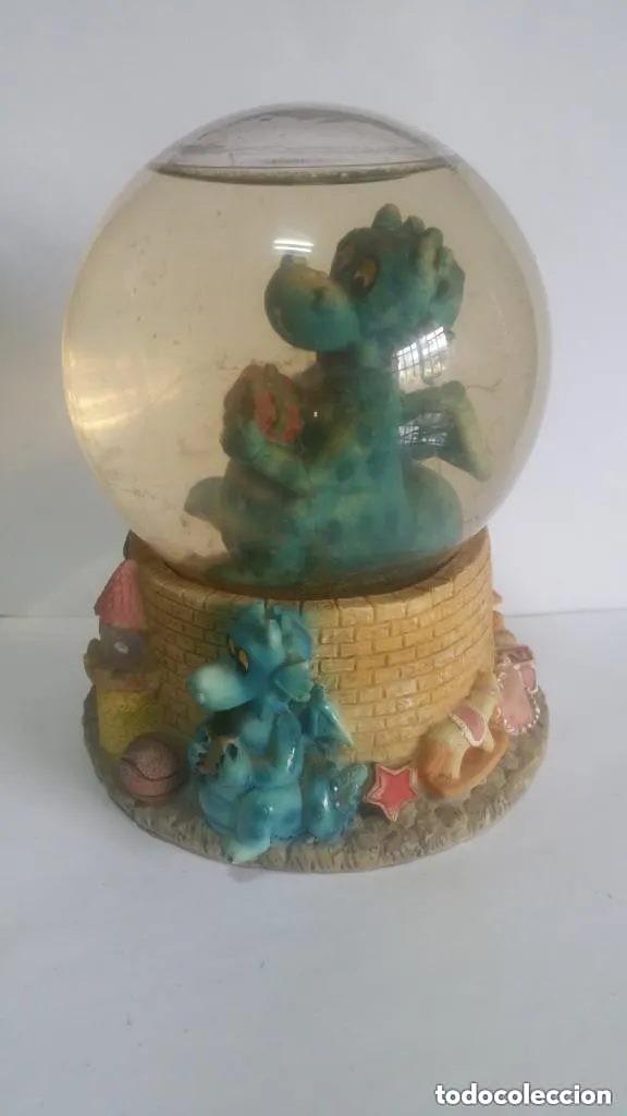 Vintage: BOLA / DE CRISTAL / CON DRAGON Y CELOSIA - Foto 3