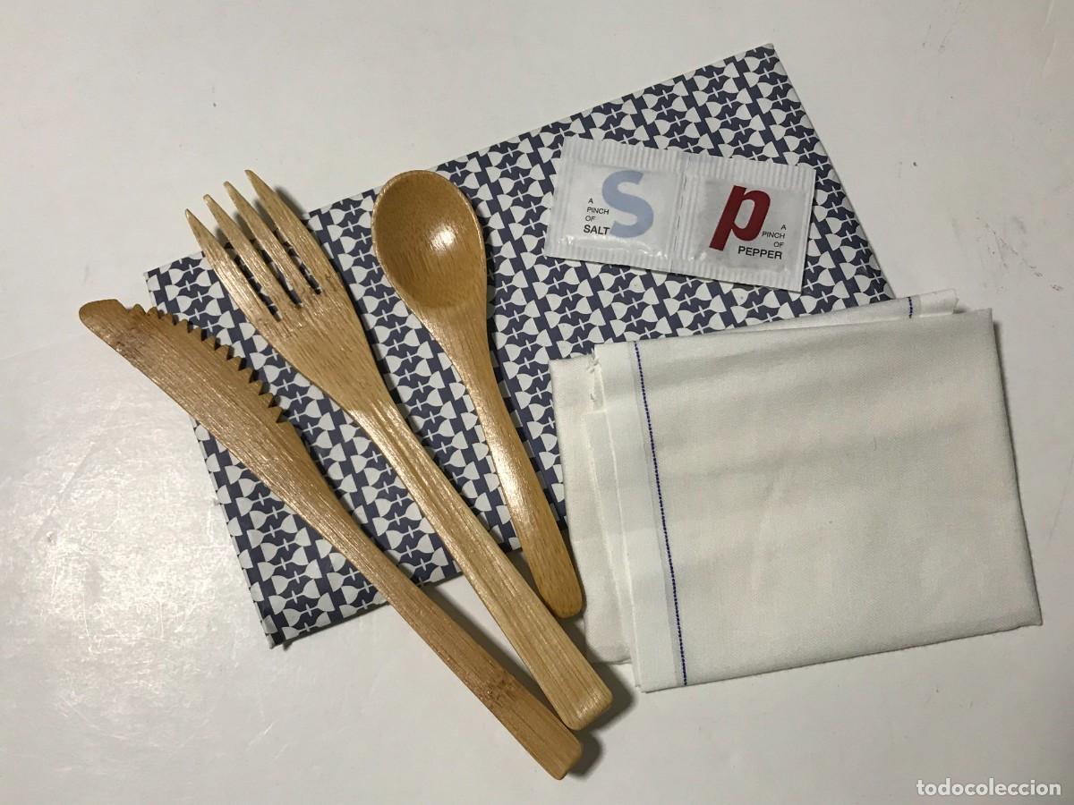 Vintage: CUBERTERIA MADERA 16 CMS APROX, ENTREGADO EN VUELOS PRIVADOS (3)