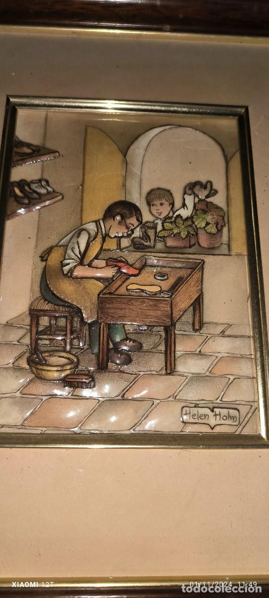 Vintage: CUADRO DE ZAPATERO 3D - Foto 1