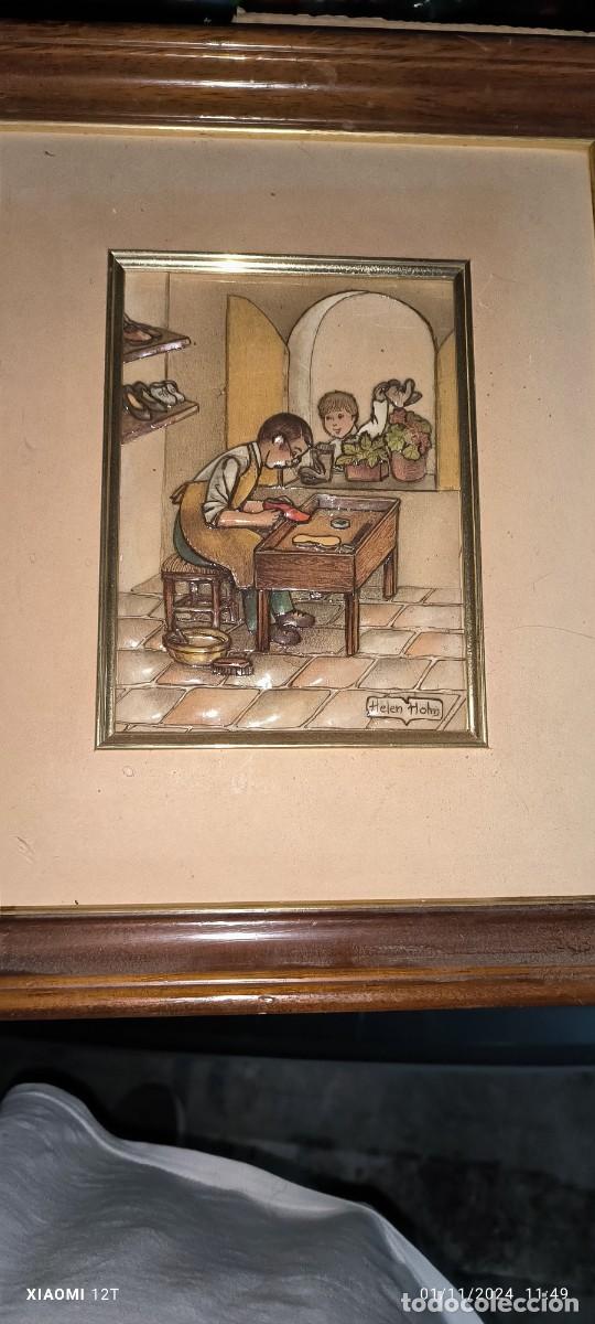 Vintage: CUADRO DE ZAPATERO 3D - Foto 2