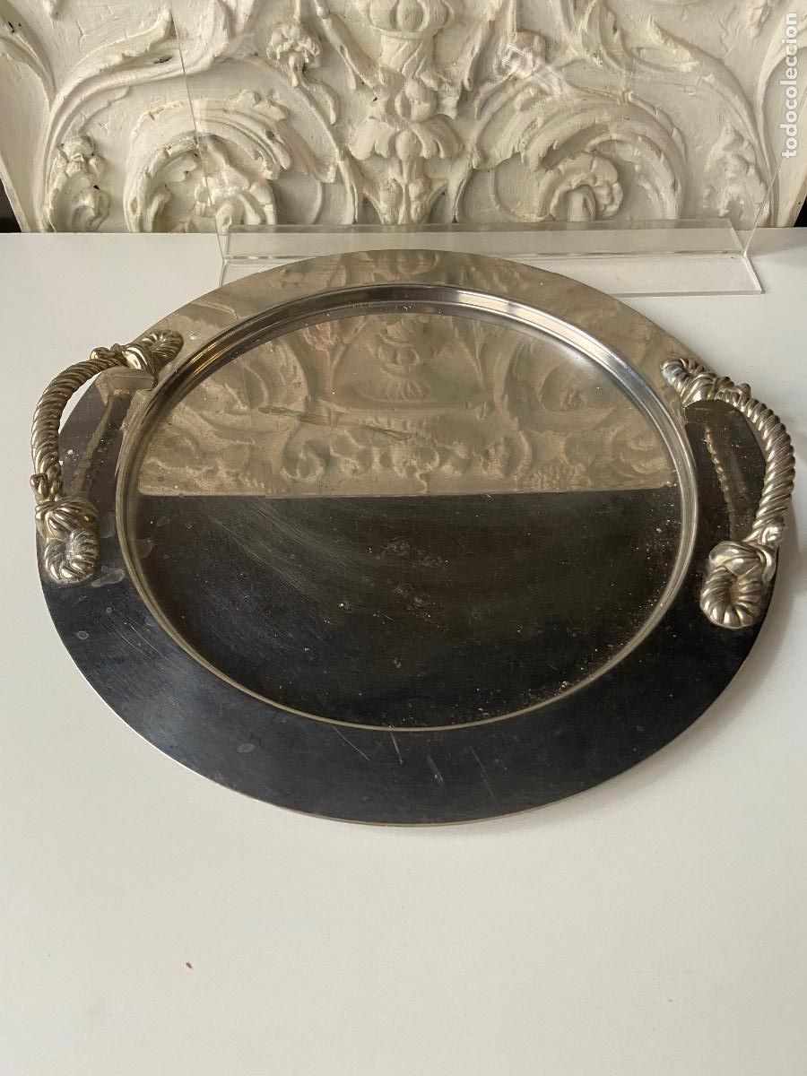 Vintage: 233.- Bandeja redonda asas cord&oacute;n.