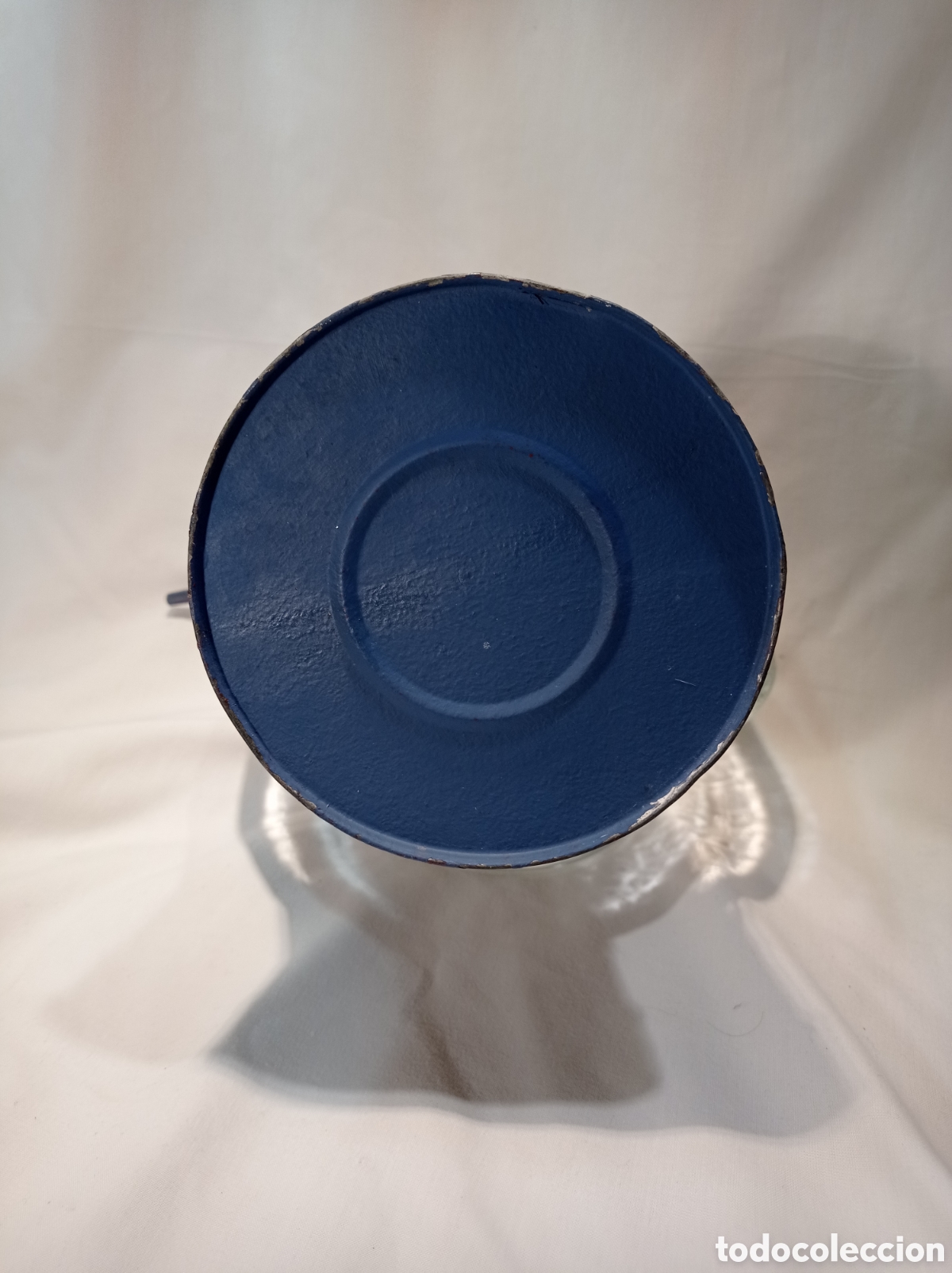 Vintage: ACEITERA DE METAL PINTADA. 25 CM - Foto 6