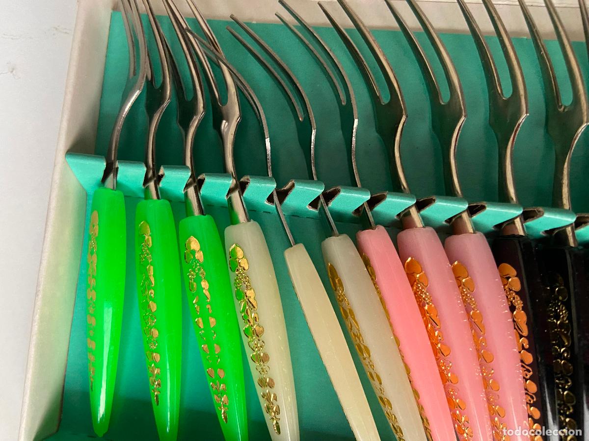 Vintage: 244.- Estuche 12 Small Fork Hich Class. Japan - Foto 6