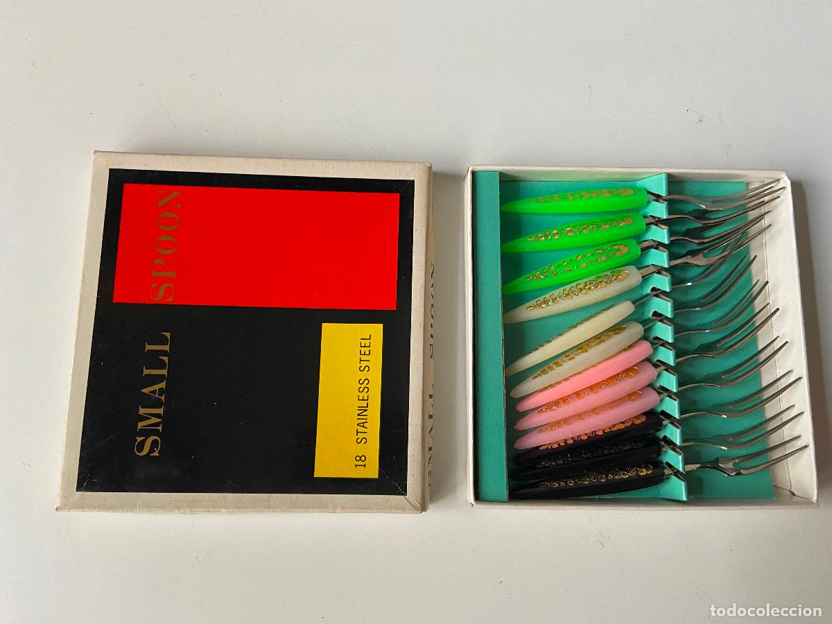 Vintage: 244.- Estuche 12 Small Fork Hich Class. Japan