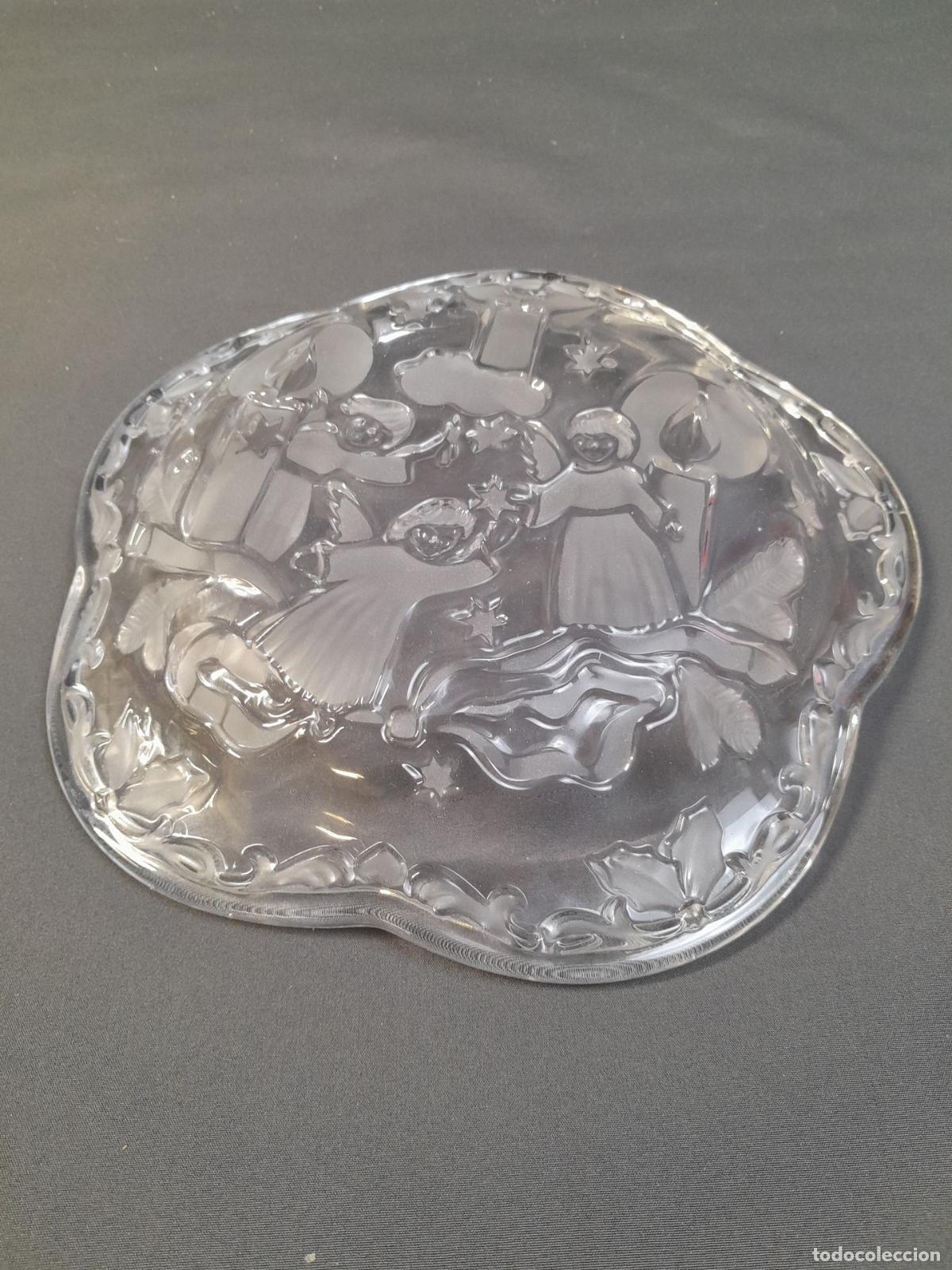 Vintage: CENTRO DE MESA NAVIDE&Ntilde;O DE CRISTAL. DISH WALTERGLAS. GERMANY. - Foto 3